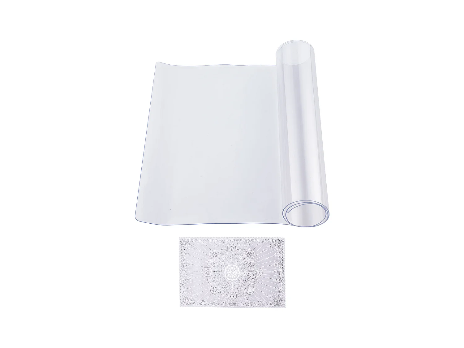 Mantel SucceBuy Proteção de Mesa em PVC 35.6 X 61 CM, Tapete de Escritório em Plástico Transparente, 0.15CM de Espessura