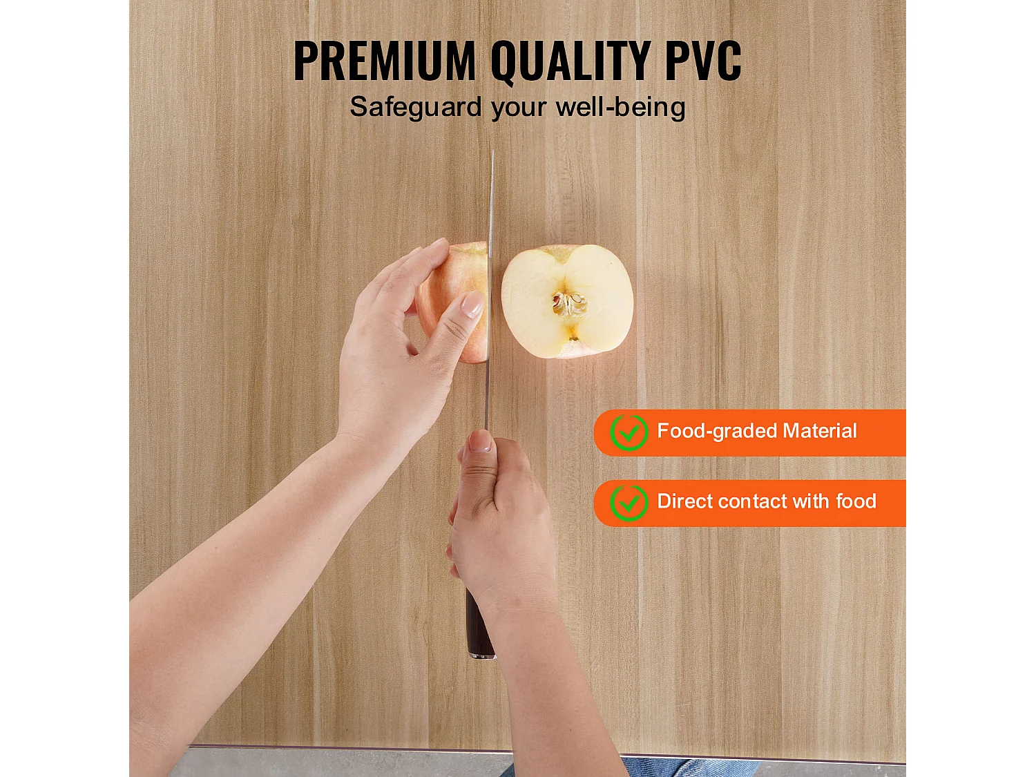 Nappe SucceBuy Protection de Table en PVC 107 X 152 CM, Protection de Bureau Givrée de 0.15CM D'Épaisseur