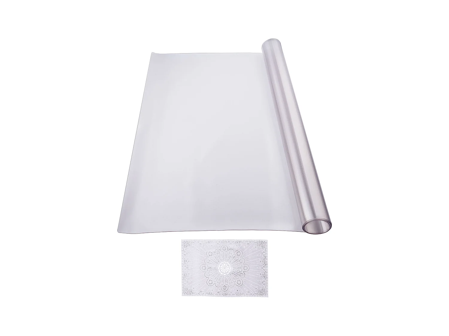 Nappe SucceBuy Protection de Table en PVC, 91 X 152 CM, Tapis de Bureau en Plastique Givré, 0.15CM D'Épaisseur