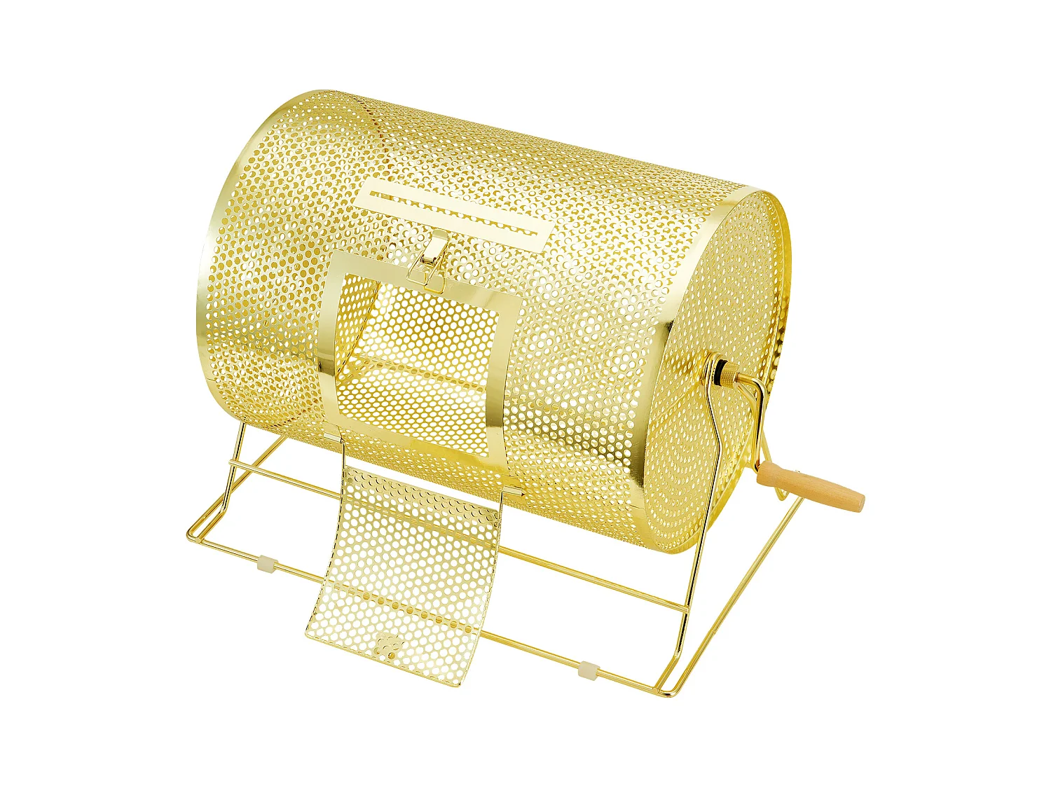 Tambour de Tombola en Laiton Plaqué SucceBuy, Peut Contenir 5 000 Billets/200 Boules de Bingo