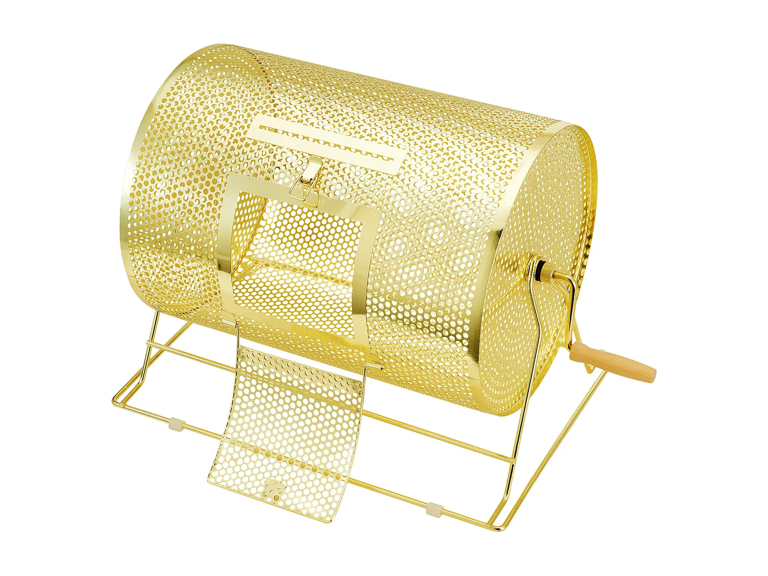 Tambour de Tombola en Laiton Plaqué SucceBuy, Peut Contenir 5 000 Billets/200 Boules de Bingo