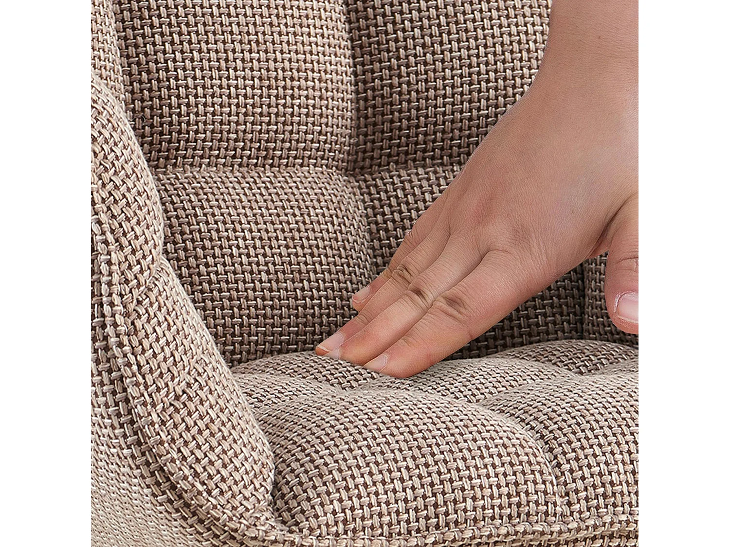 chaises avec accoudoirs - Tissu & Noir - Marron terre - Tirana