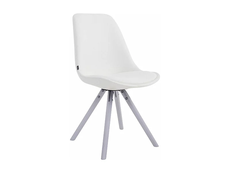 chaise salle à manger - Similicuir & Blanc - Blanc - Laval