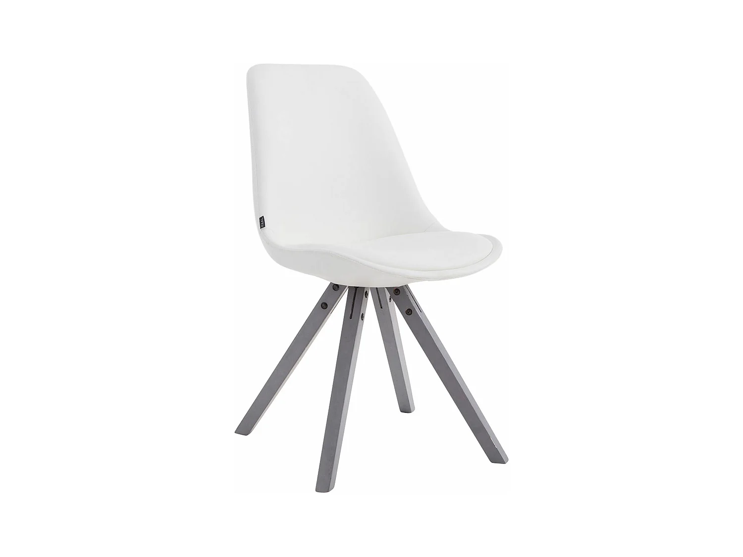 chaise salle à manger - Similicuir & Gris - Blanc - Laval