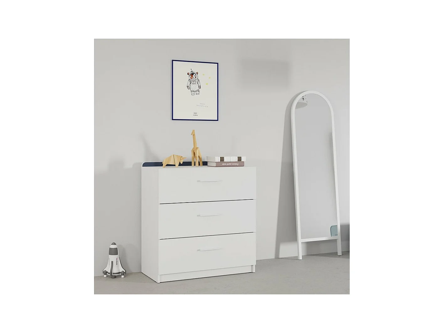 Commode pour enfant "Reverso" - Blanc mat