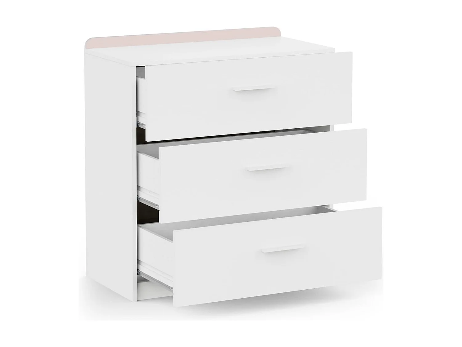 Commode 3 tiroirs blanc L77 cm ARLO