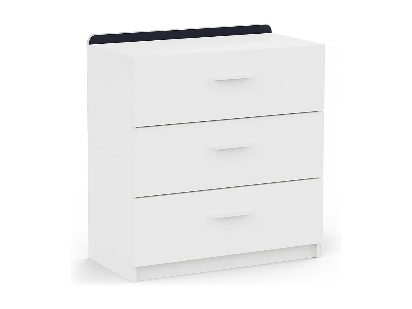 Commode 3 tiroirs blanc L77 cm ARLO