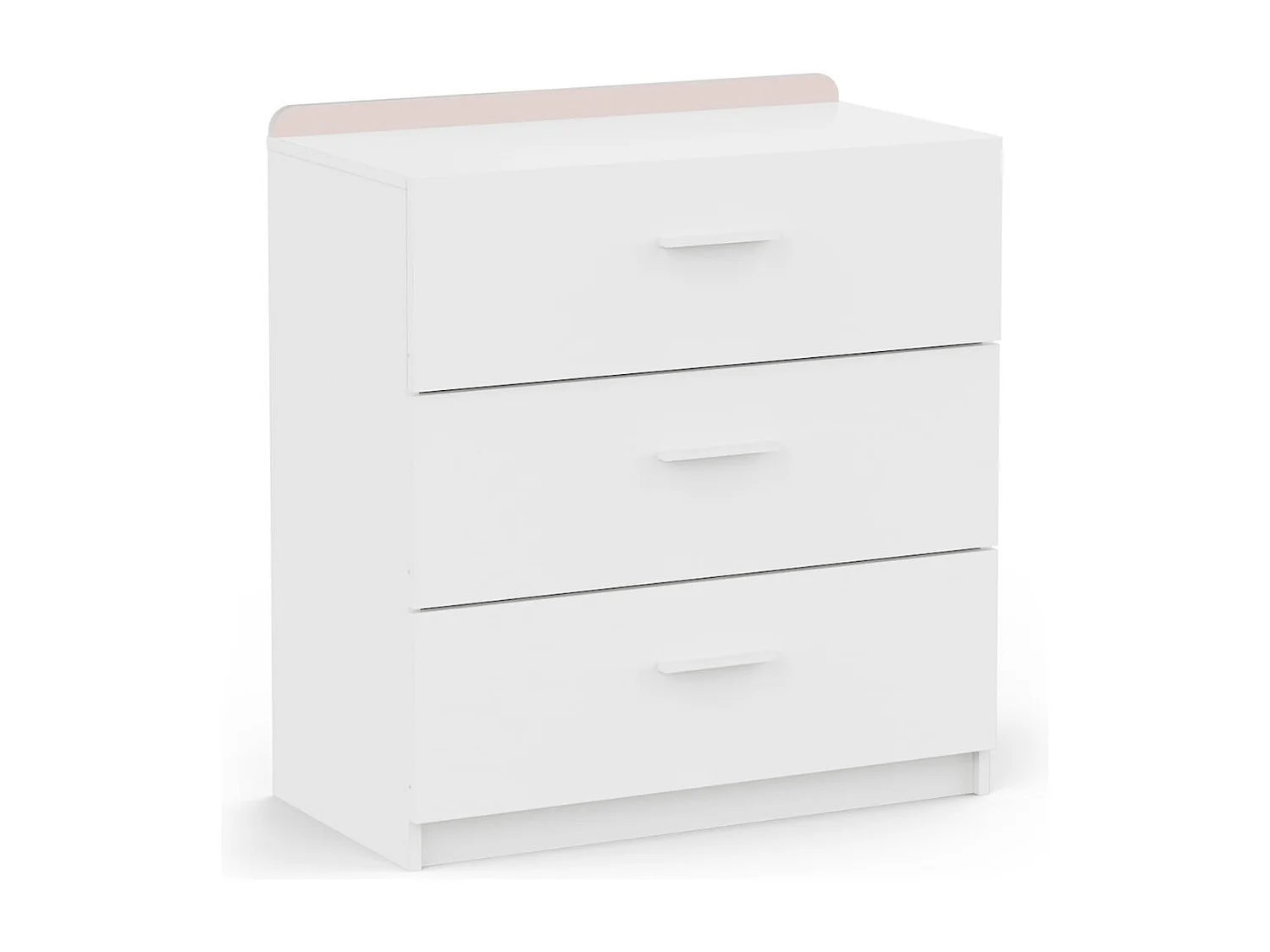 Commode 3 tiroirs blanc L77 cm ARLO