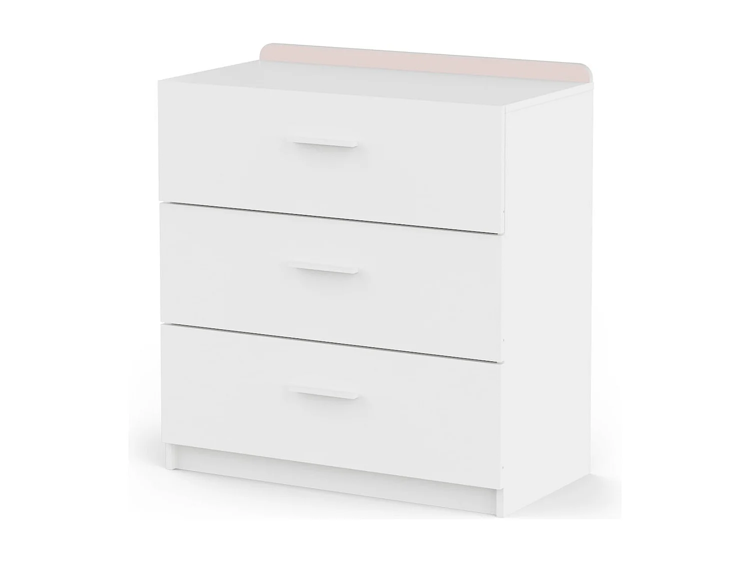 Commode 3 tiroirs blanc L77 cm ARLO