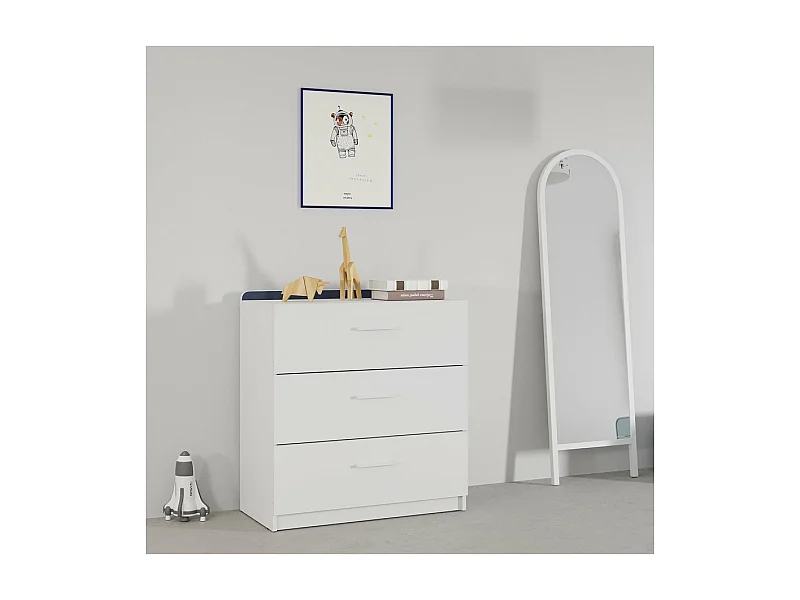 Commode pour enfant "Reverso" - Blanc mat