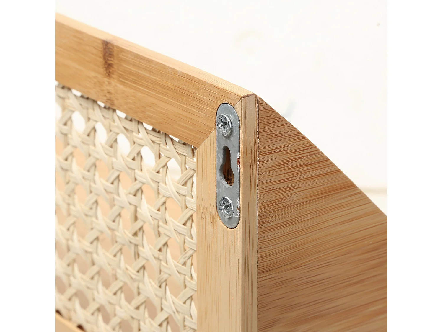 Etagère murale en bambou et rotin naturel - L50 cm