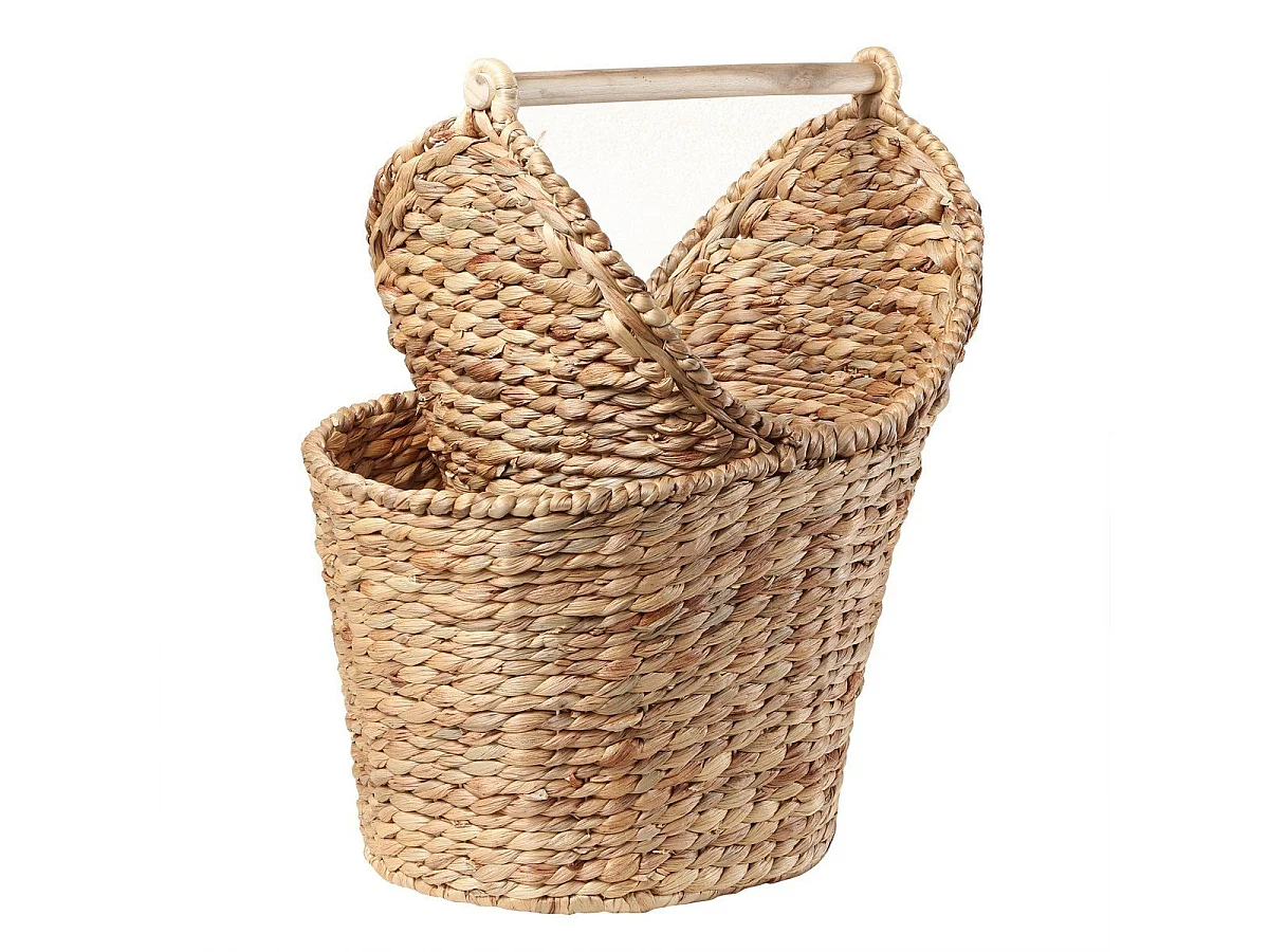 Panier de rangement pour papier toilette en jacinthe d'eau - H42 cm
