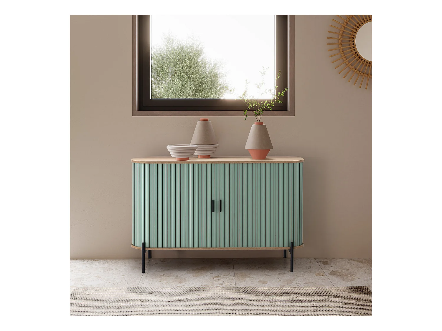 Buffet Mónaco 2 portes couleur Bleu