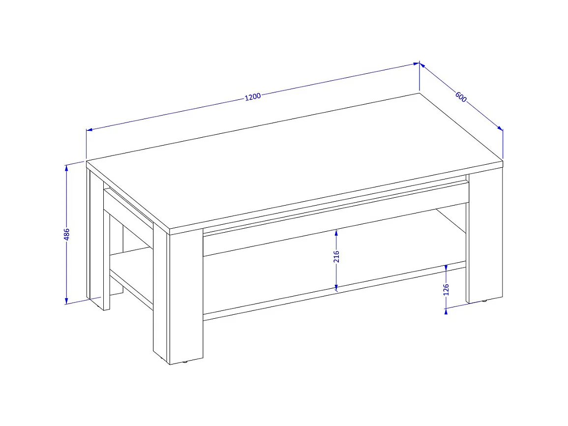 Pack salon complet MEUNIER – Meuble TV, vitrine & table basse en chêne Samdal & noir mat