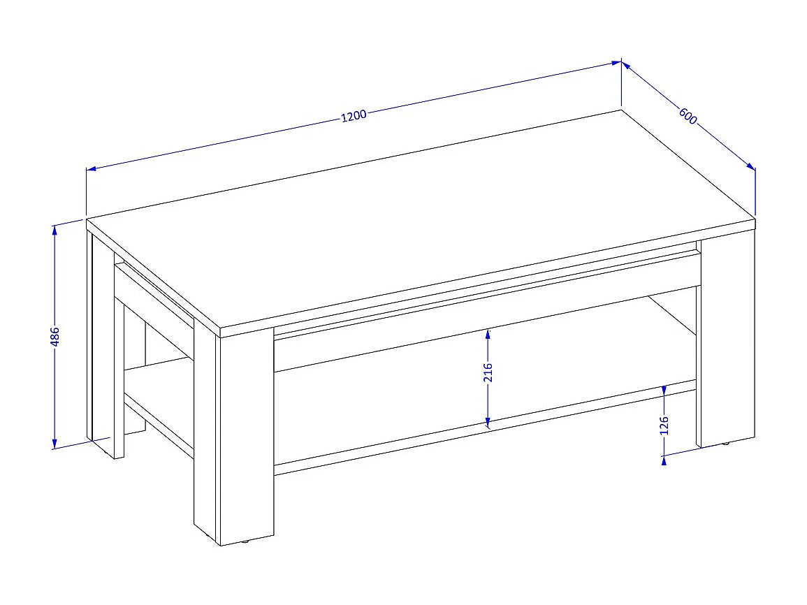 Pack sala completo MEUNIER – Móvel para TV, vitrine & mesa de centro em carvalho Samdal & preto fosco
