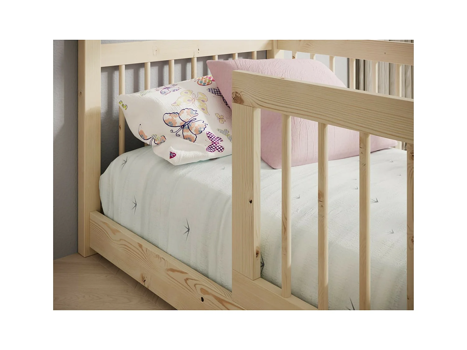 Lit Gracia (70x140) /matelas inclus/blanc