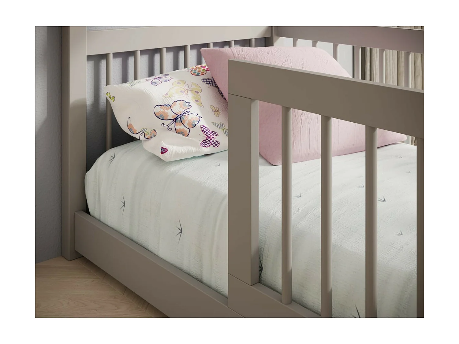 Bett Gracia (70x140)/Matratze inklusive/grau