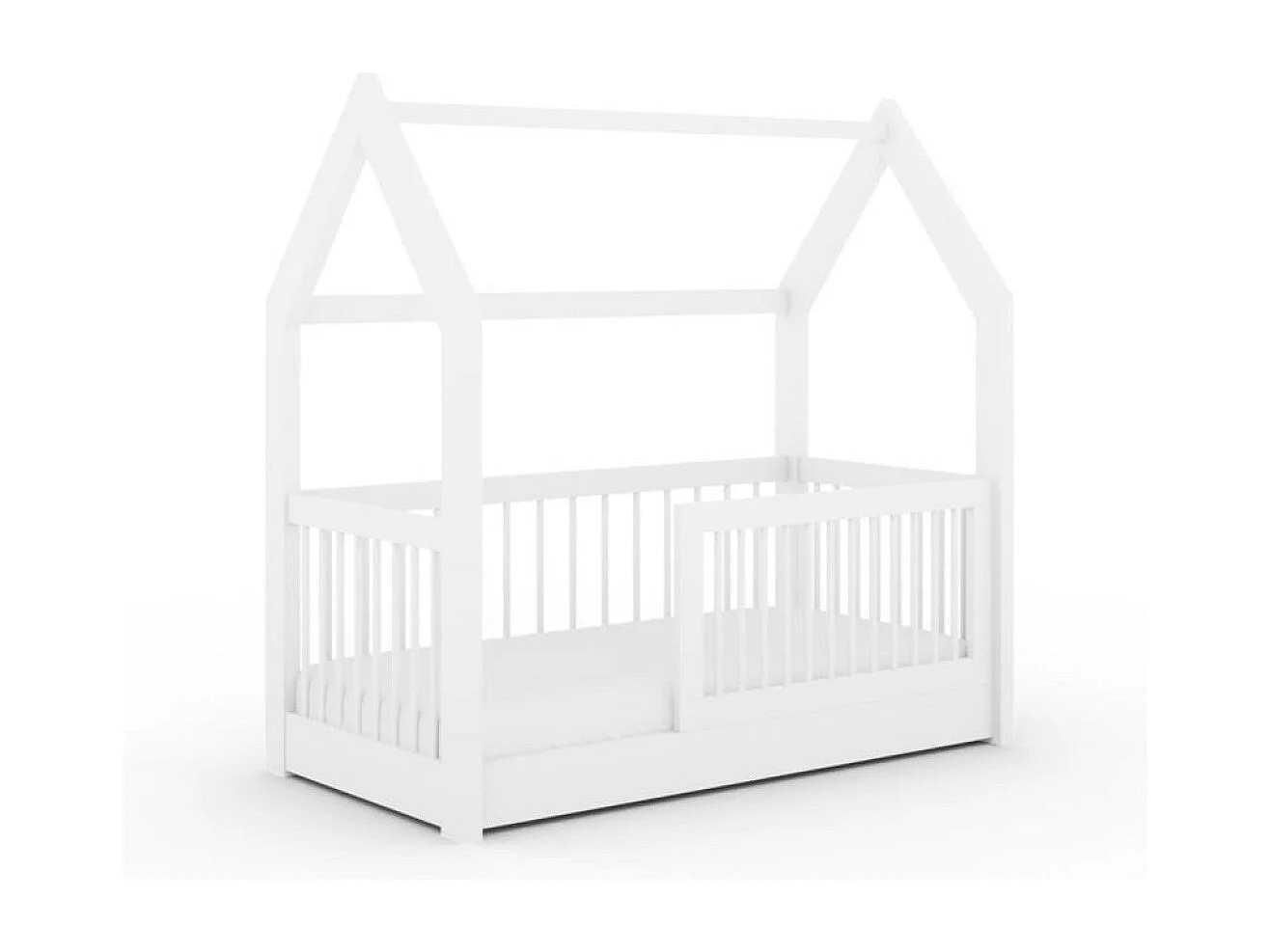 Bett Gracia (70x140)/Matratze inklusive/Weiss