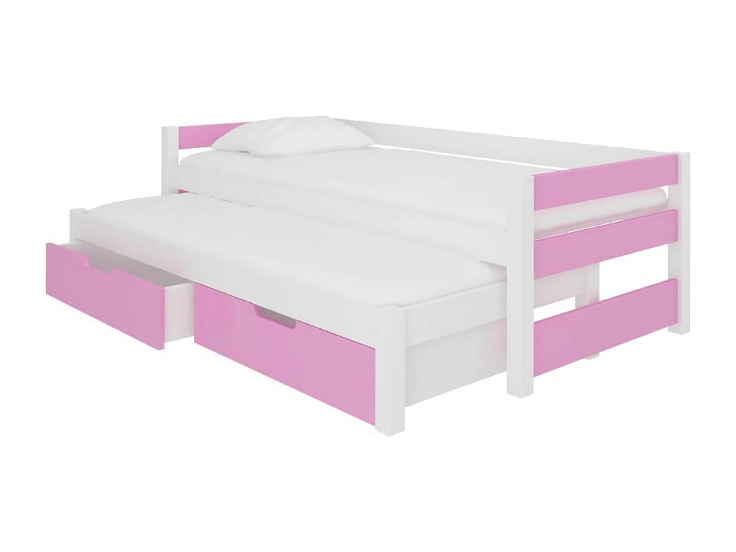 Bett Grava (90x200) /Matratze inklusive/Rosa