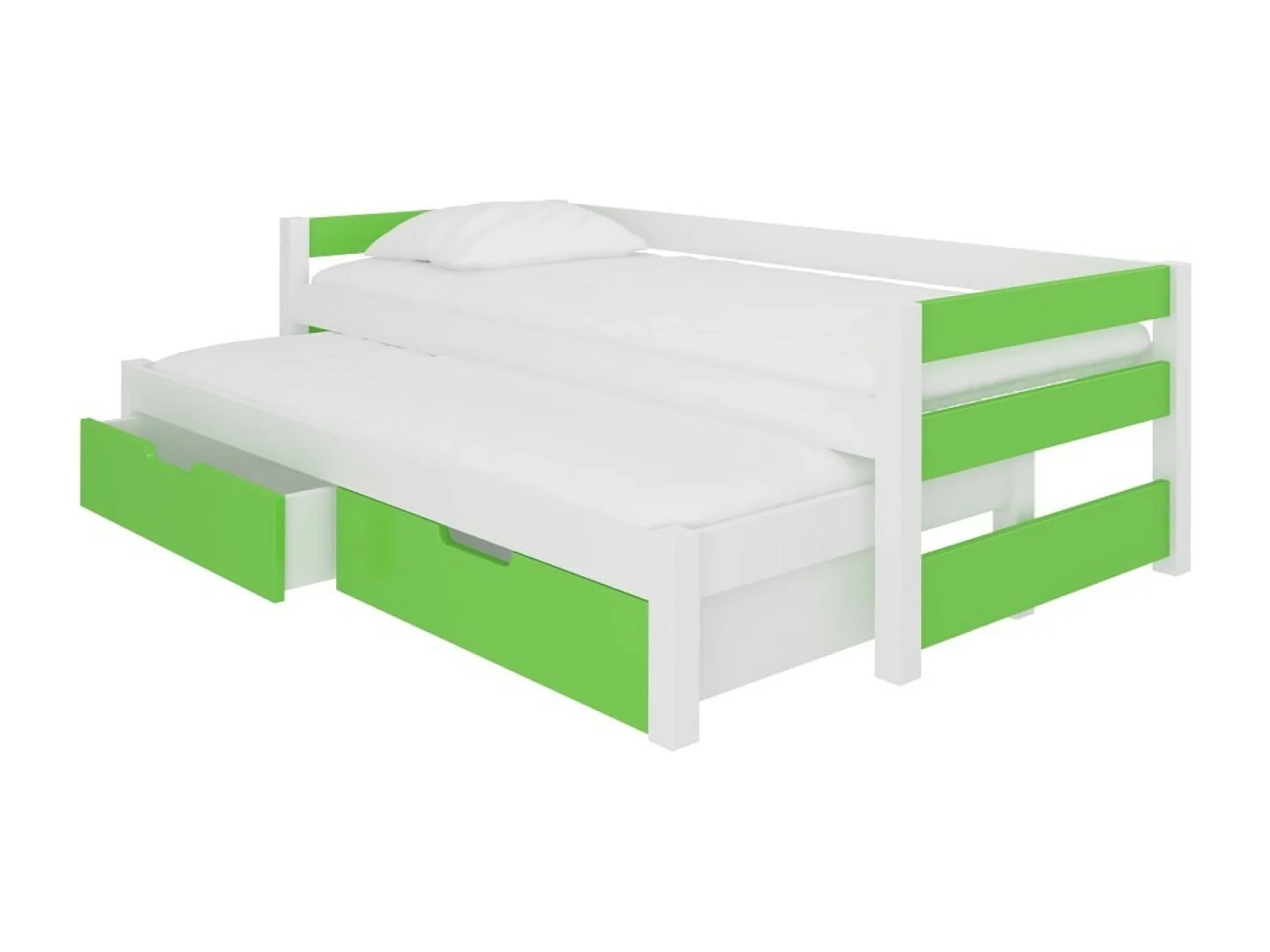 Bett Grava (90x200) /Matratze inklusive/Grün