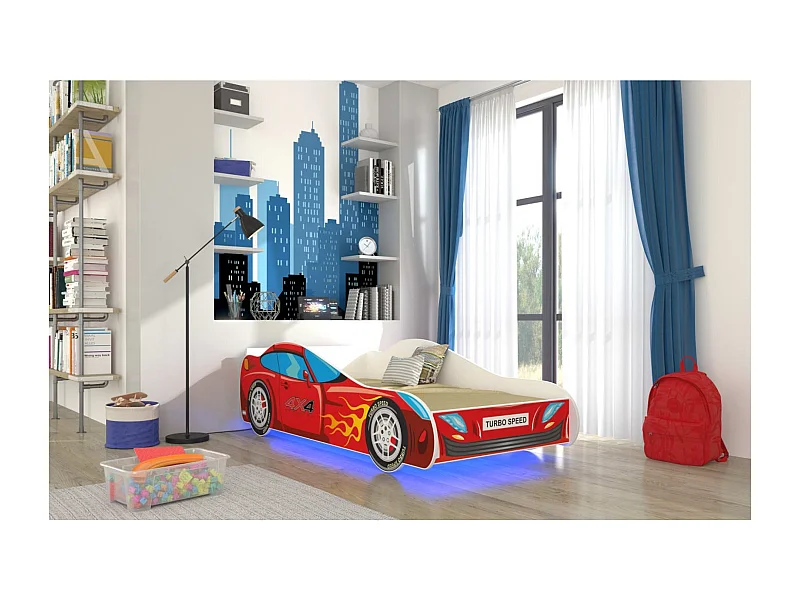 Lit Kai Lux (80x160)/matelas inclus/multicolore