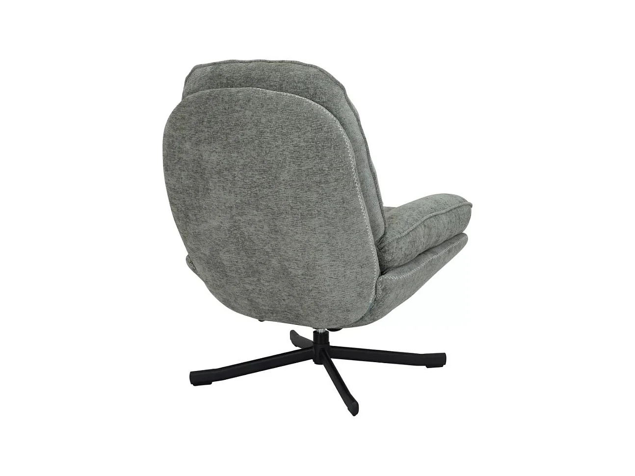 Fauteuil pivotant à 360° moelleux en tissu sans accoudoirs couleur olive ZALKA