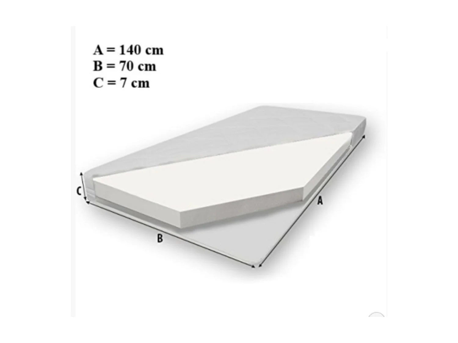 Bett Farm (70x140)/matelas inclus/mehrfarbig