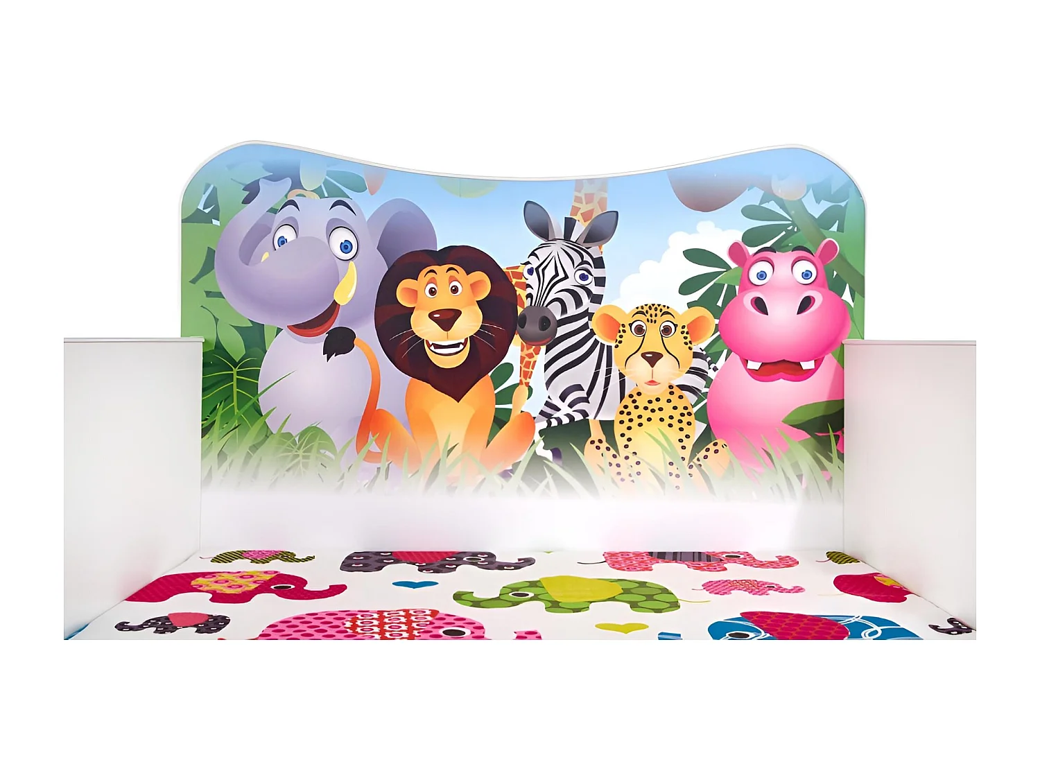 Bett Happy Jungle (70x140)/Matratze inklusive/mehrfarbig