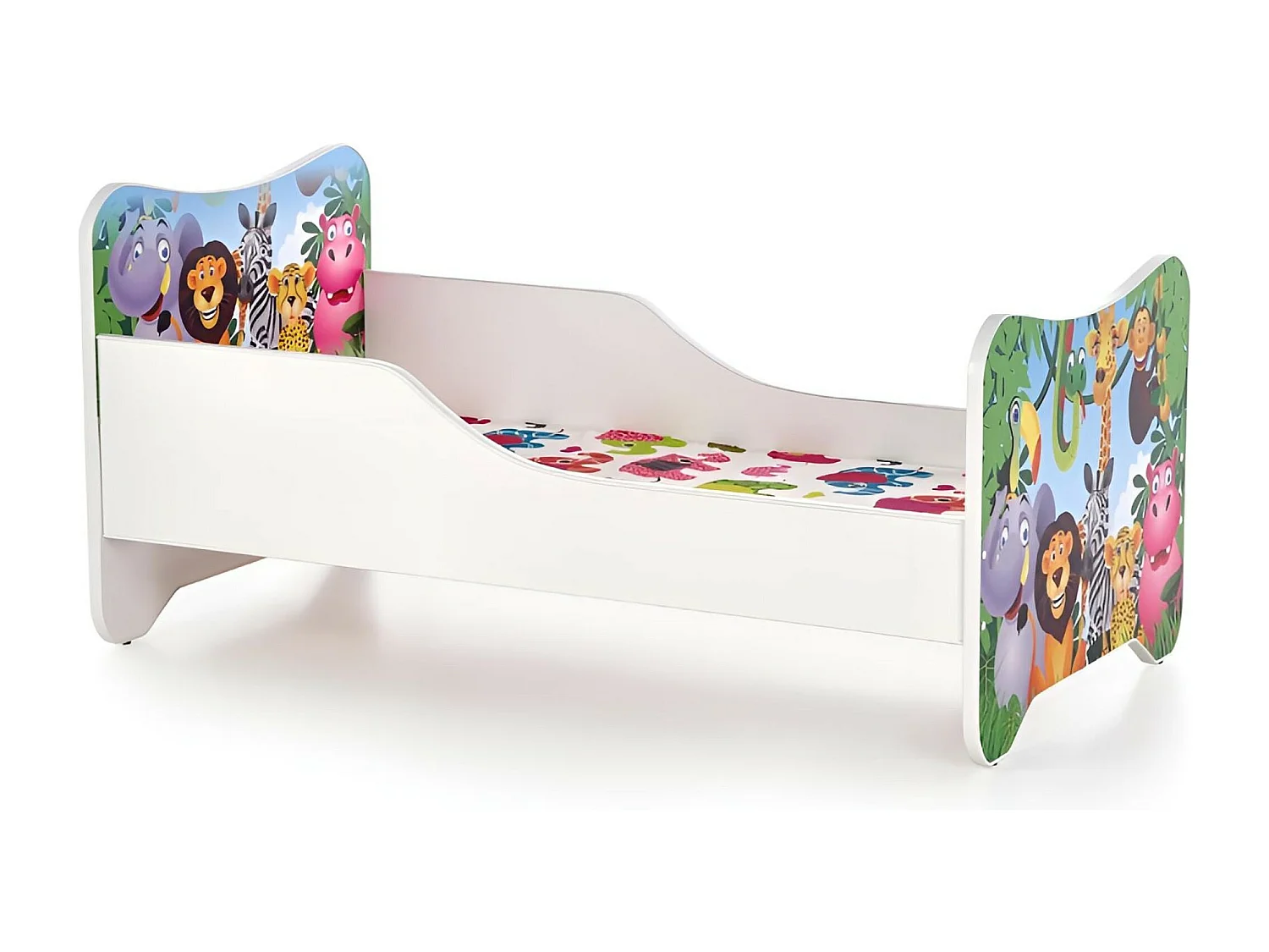 Bett Happy Jungle (70x140)/Matratze inklusive/mehrfarbig