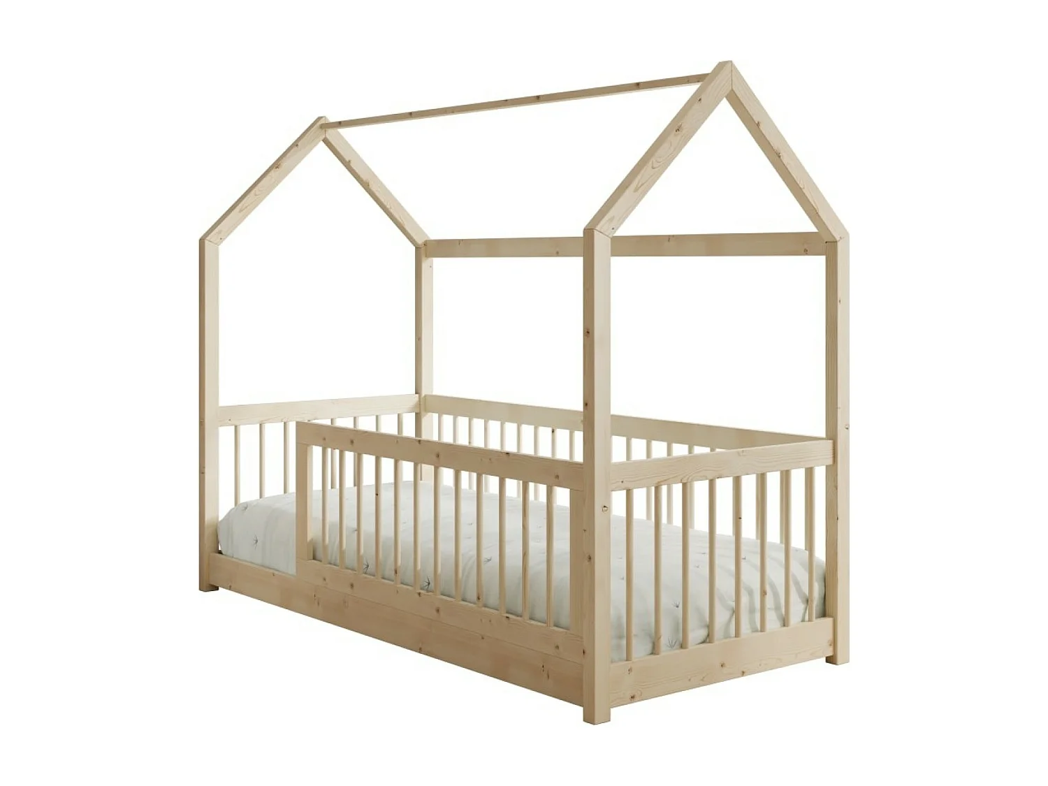 Bett Gracia (80x180)/Matratze inklusive/Naturbraun