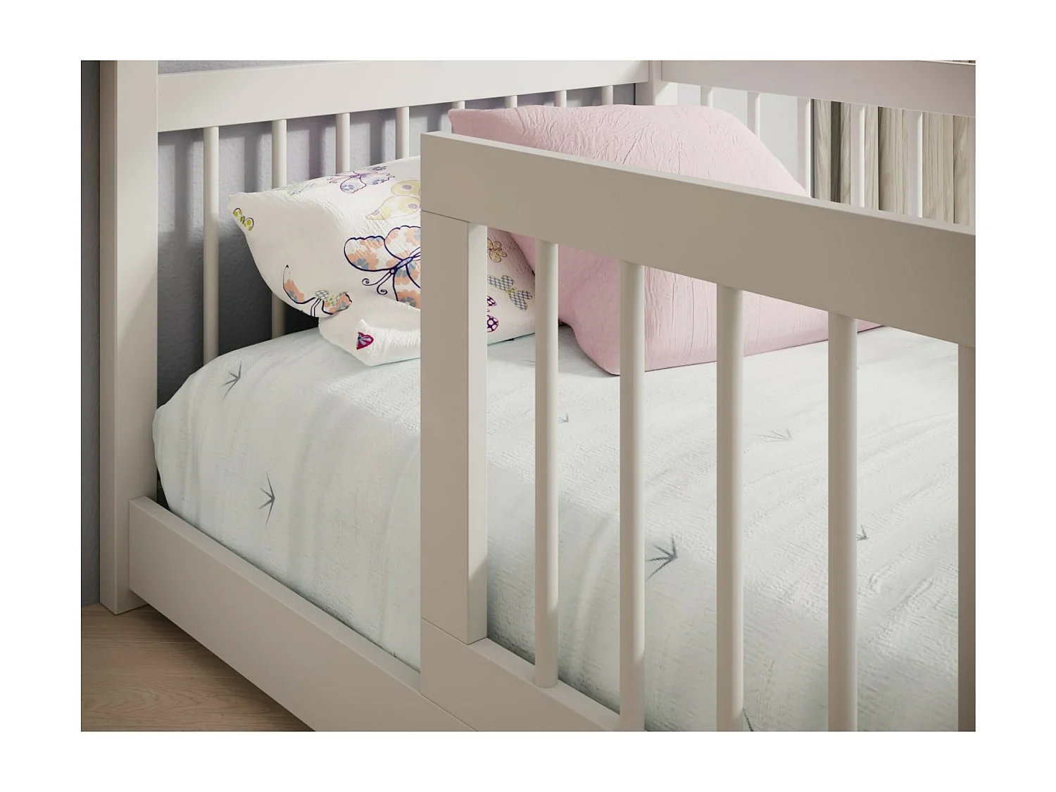 Lit Gracia (80x180) /matelas inclus/blanc