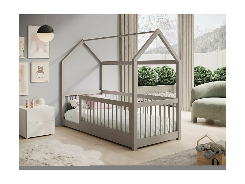 Lit Gracia (80x180) /matelas inclus/gris