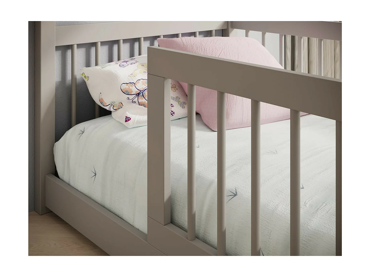 Bett Gracia (80x180)/Matratze inklusive/grau