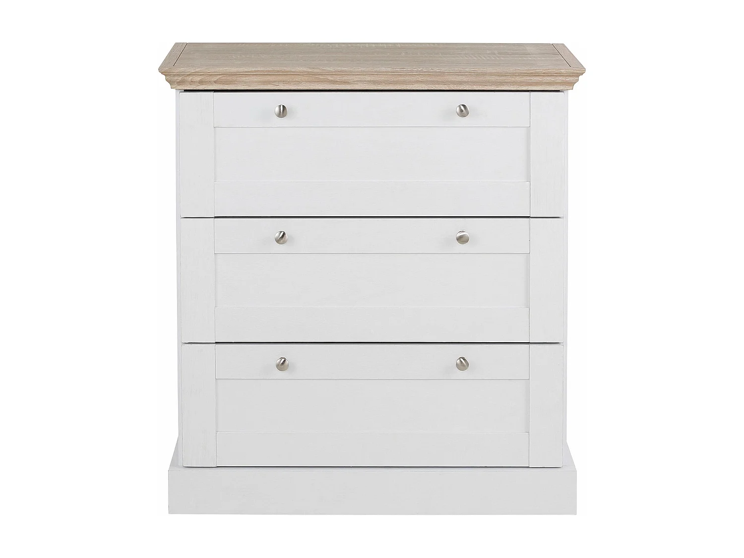 Binz | Chest with 3 drawers in oak look white