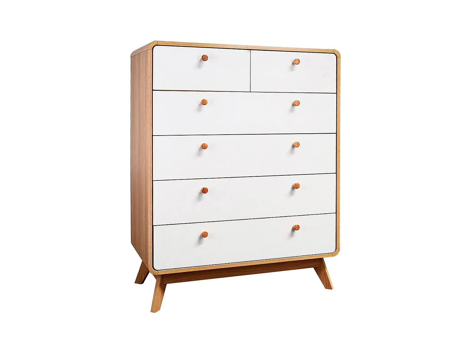 Cómoda Cassie 4+2 Puertas RobleBlanco