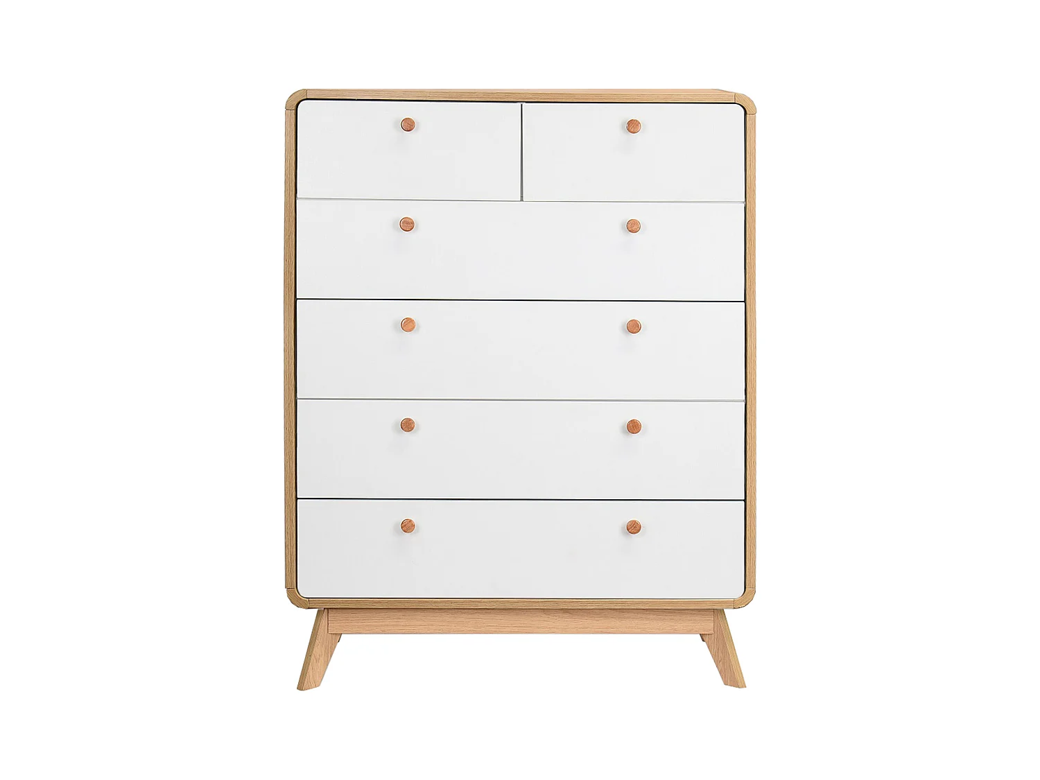 Cómoda Cassie 4+2 Puertas RobleBlanco