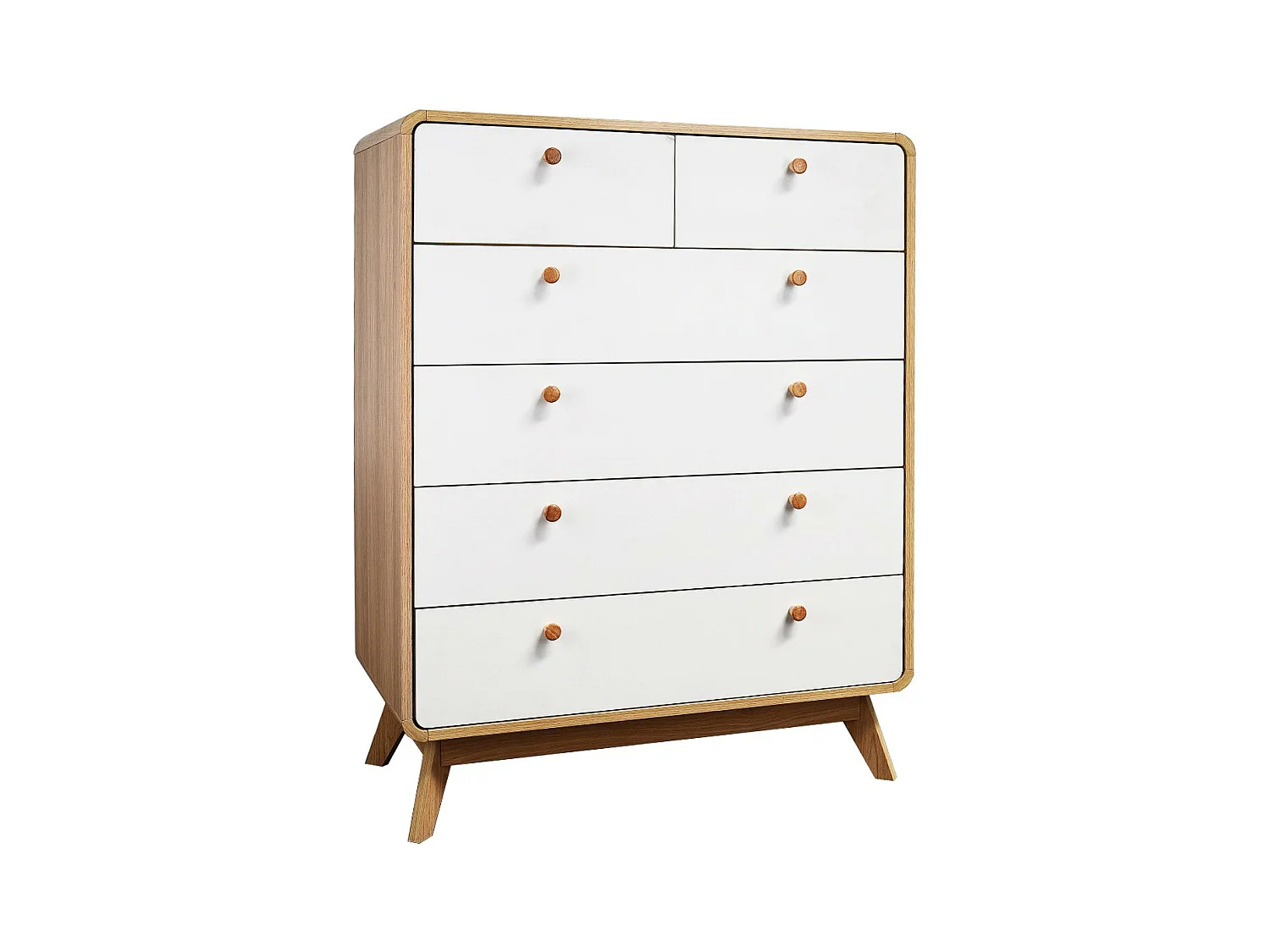 Cómoda Cassie 4+2 Puertas RobleBlanco