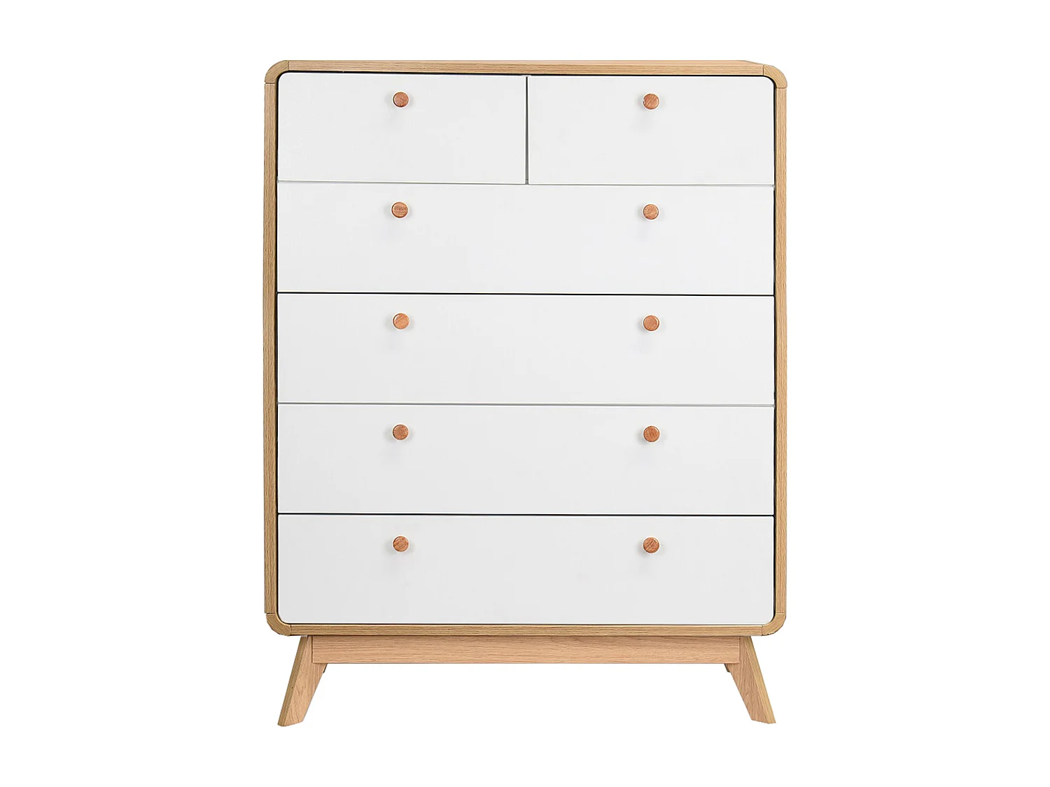 Cassie Kommode 4+2 Türen EicheWeiß