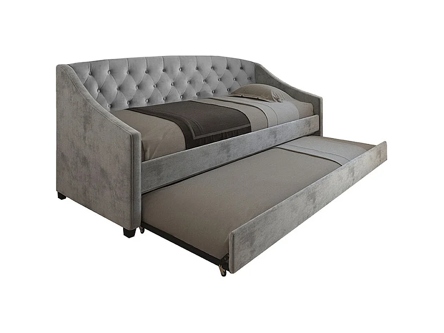 Cama Dupla e Sofá Sagres (Cinza)(200×90 cm)