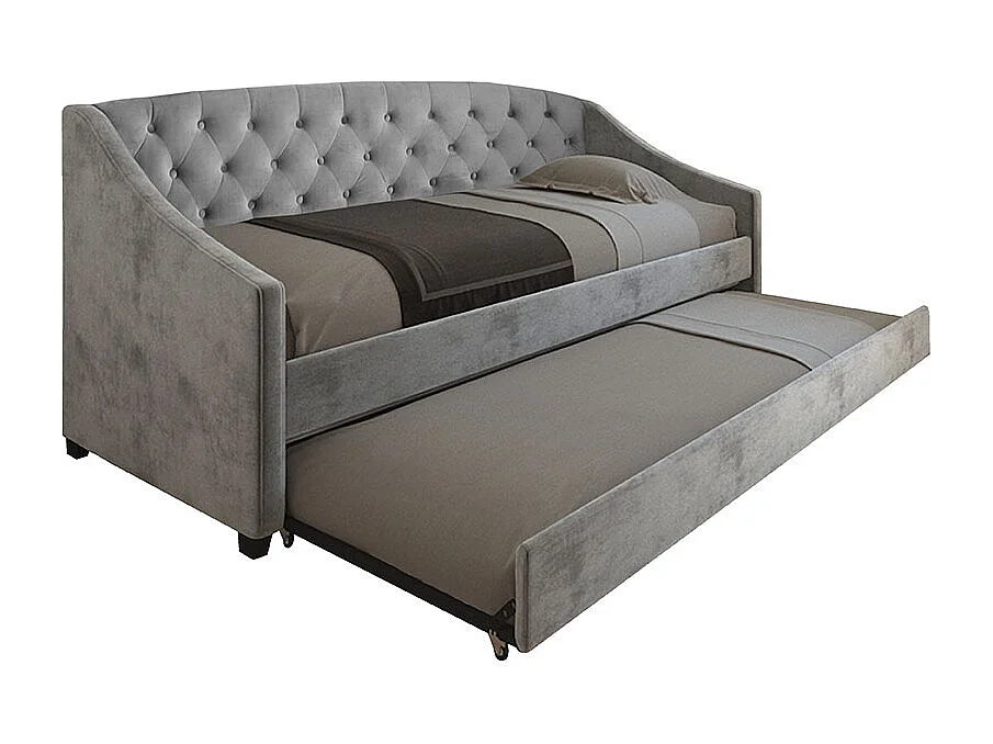 Cama Dupla e Sofá Sagres (Cinza)(200×90 cm)