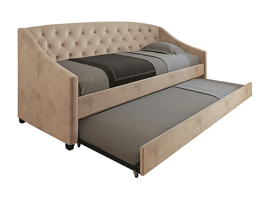 Cama Dupla e Sofá Sagres (Bege)(200×90 cm)