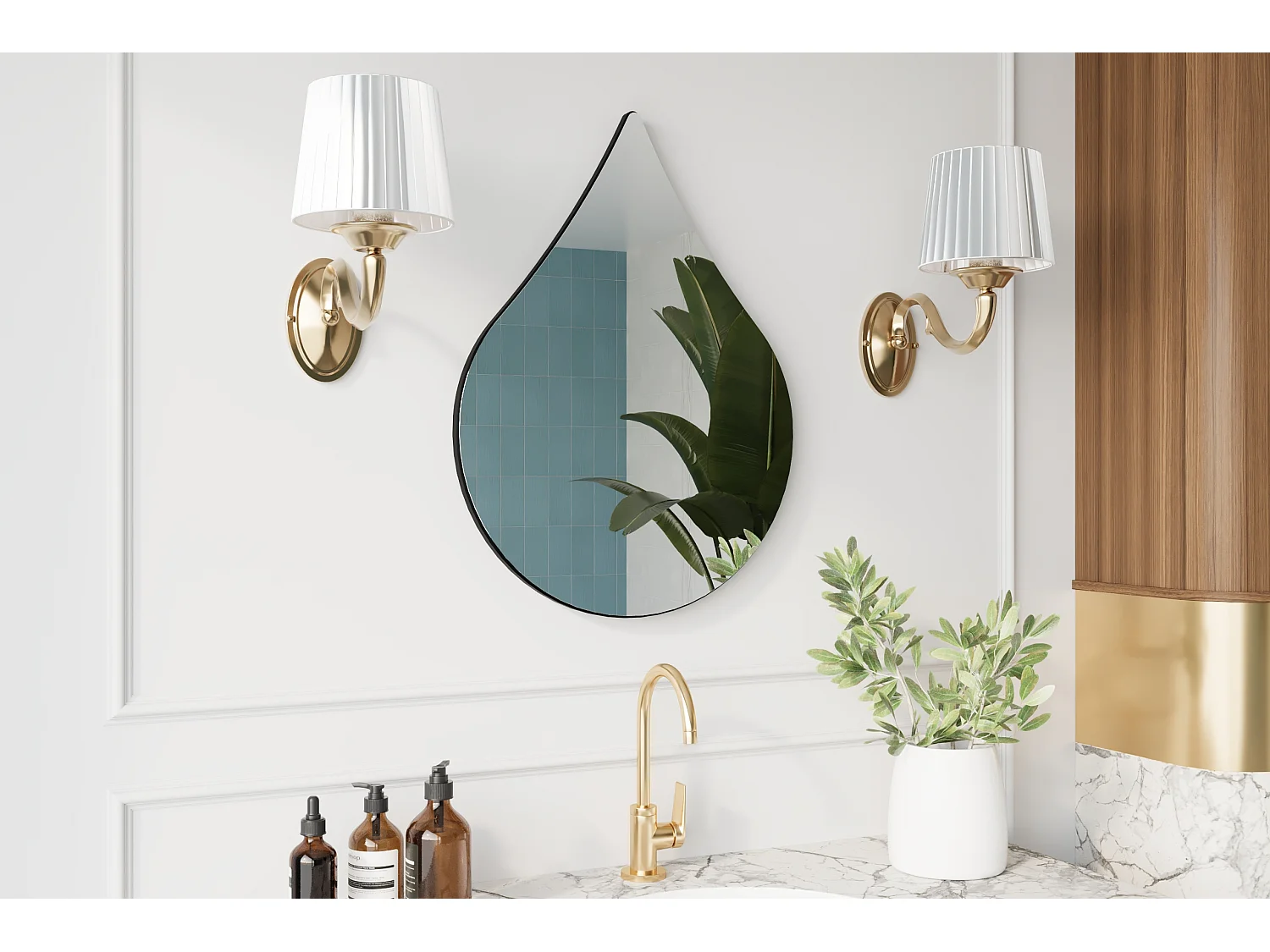 Wandspiegel Vogue Schwarz 50x70 cm