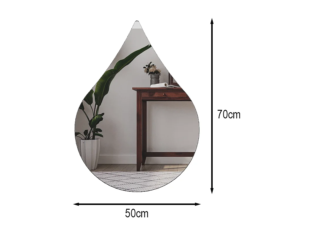 Wandspiegel Vogue Schwarz 50x70 cm