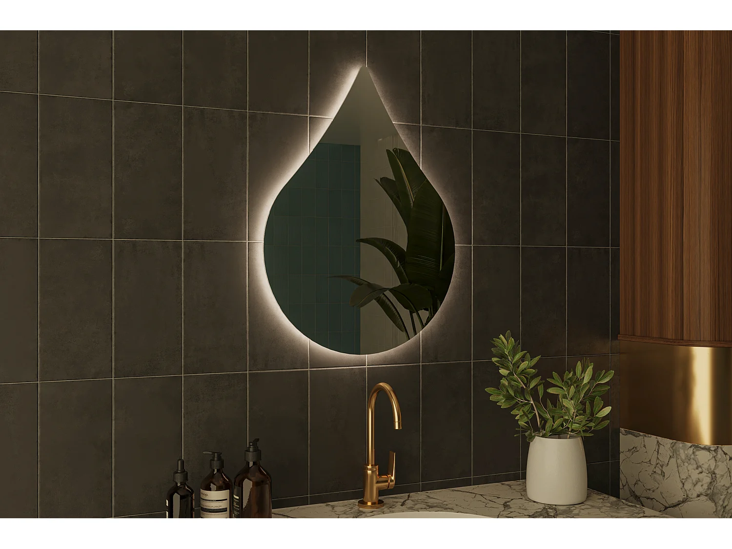 Wandspiegel Fascina 50x70 cm mit LED