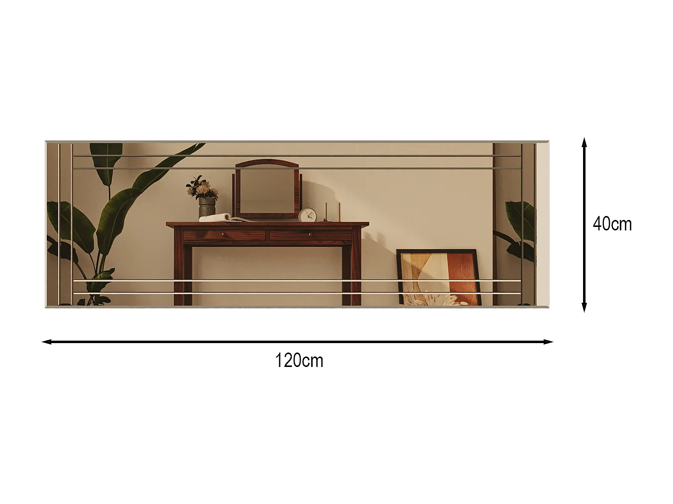 Wandspiegel Buhem Bronze 40x120 cm