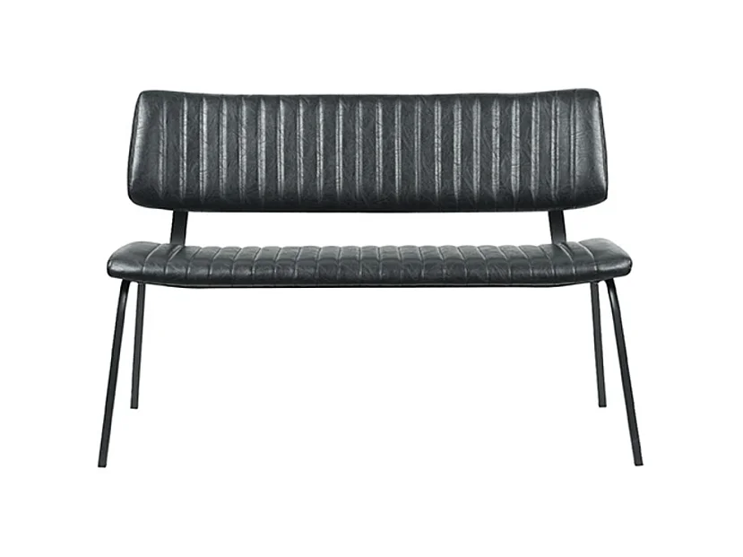 Banc de salle à manger Gusto - Noir - Cuir PU - 120 cm