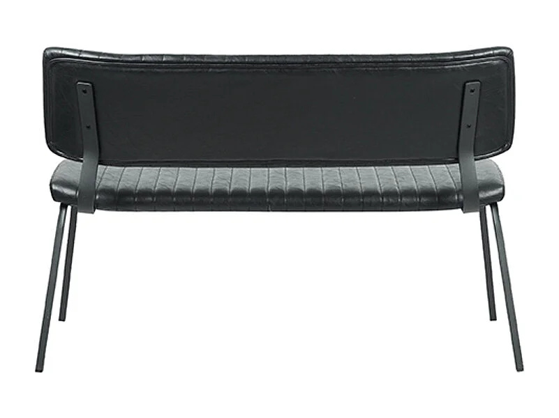 Eetkamerbank Gusto - Zwart - PU-Leder - 120 cm