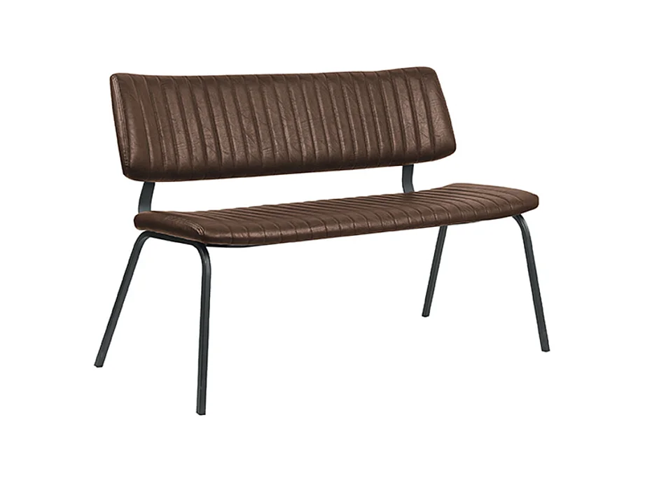 Eetkamerbank Gusto - Bruin - PU-Leder - 120 cm