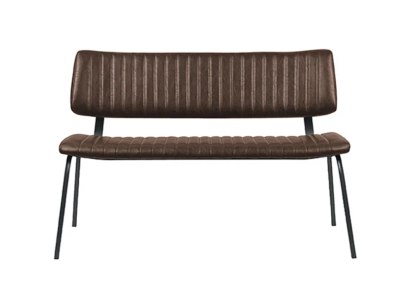 Eetkamerbank Gusto - Bruin - PU-Leder - 120 cm