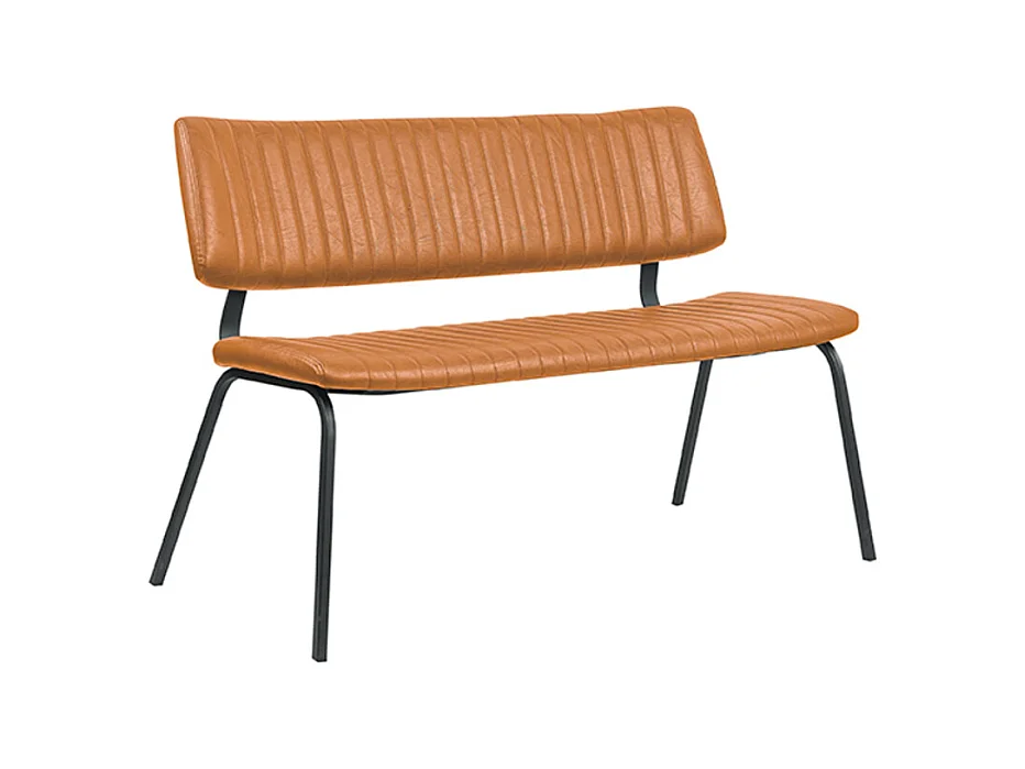 Eetkamerbank Gusto - Cognac - PU-Leder - 120 cm